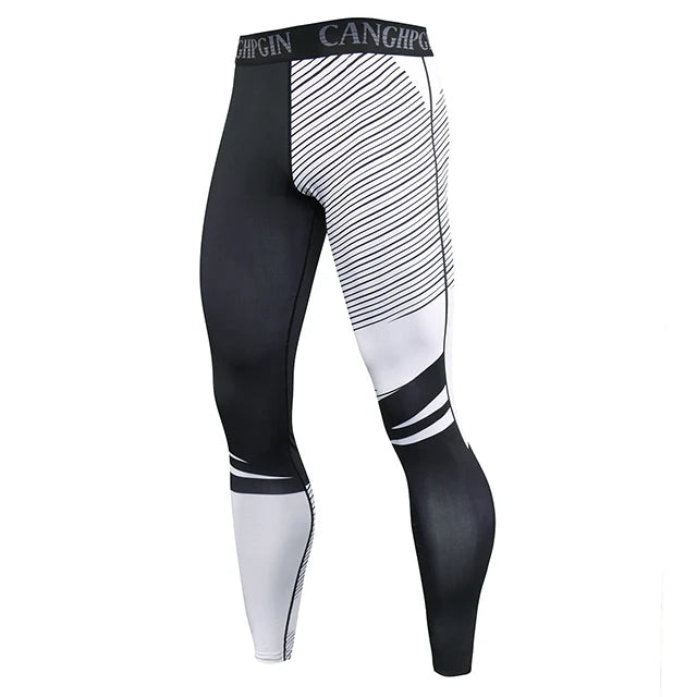 Men's Quick-Dry Compression Running Tights, image 30 of 35
