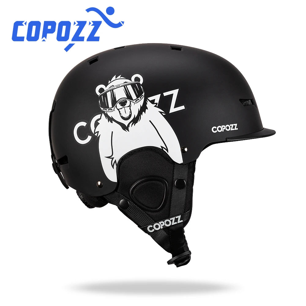 COPOZZ New Ski helmet Cartoons Half-covered Anti-impact Safety