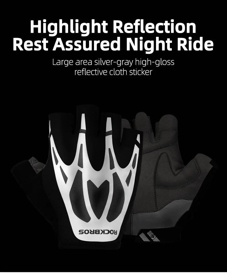 ROCKBROS Cycling Gloves Half Finger Shockproof Wear Resistant