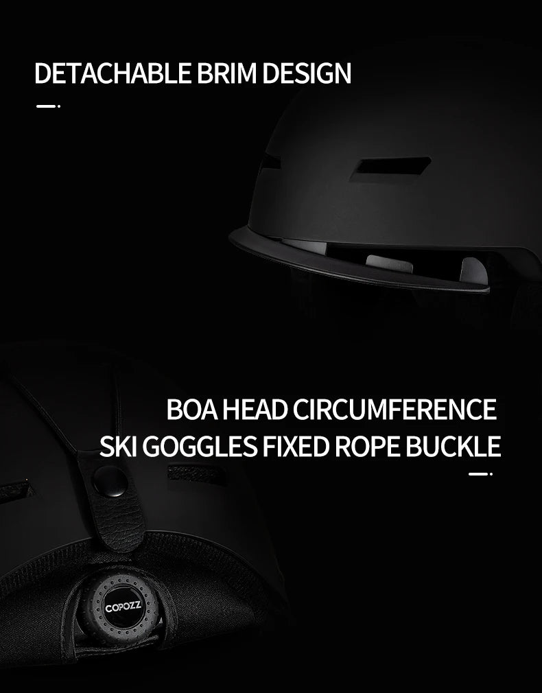 COPOZZ New Ski helmet Cartoons Half-covered Anti-impact Safety