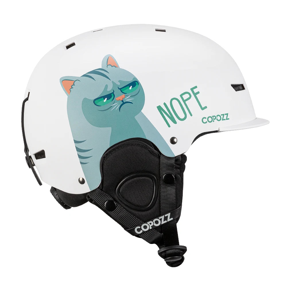 COPOZZ New Ski helmet Cartoons Half-covered Anti-impact Safety