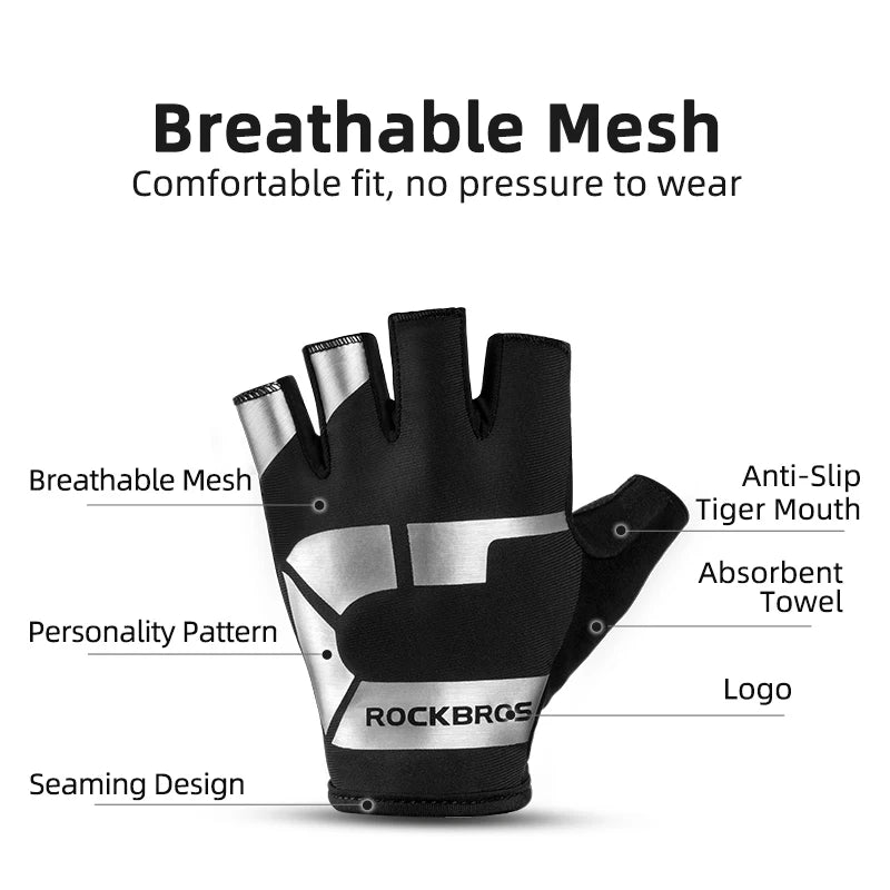 ROCKBROS Half-Finger Padded Cycling Gloves