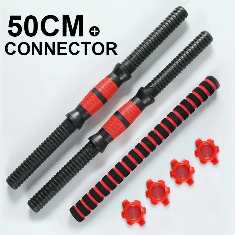 40/50cm Dumbbell Rod Solid Steel Weight Lifting Spinlock