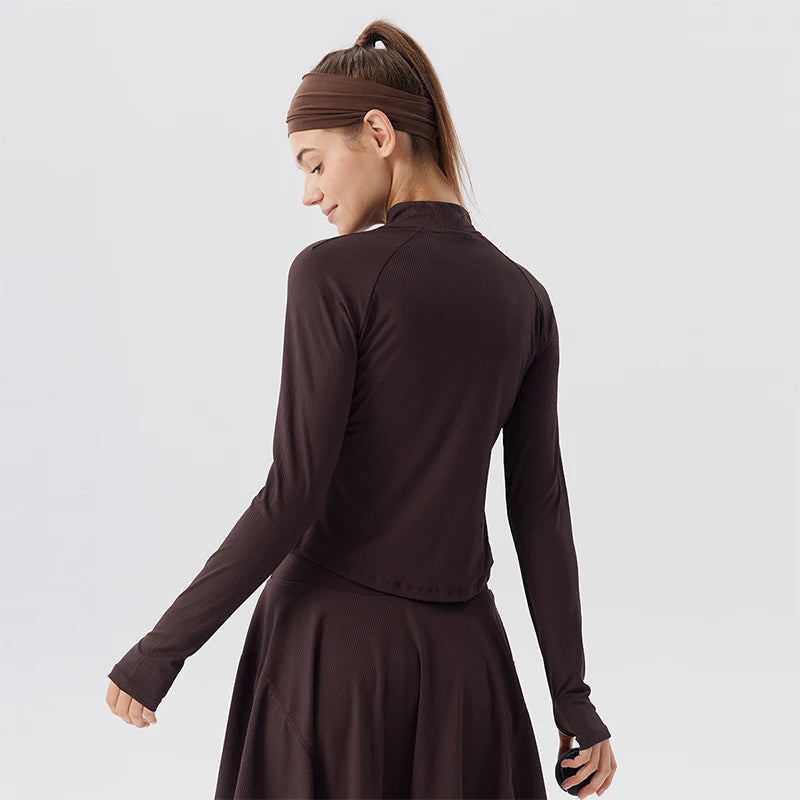 Summer Yoga Coat Women Yoga Fitness Wear Zipper