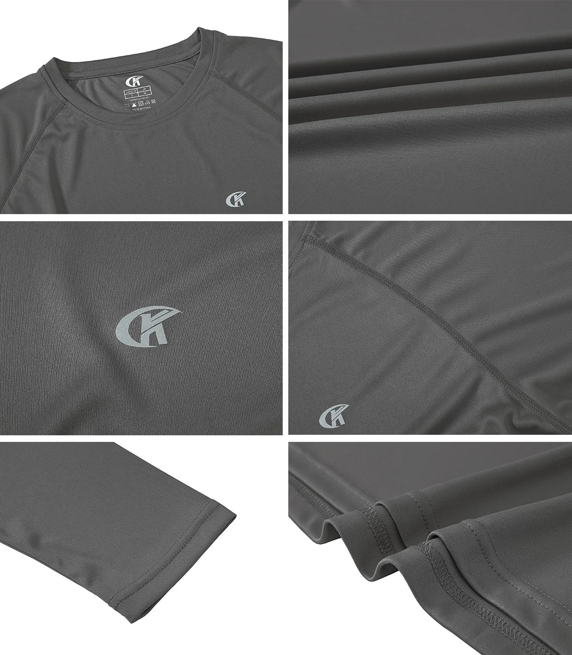 Men UPF 50+ Long Sleeve T-Shirt, Rash Guard