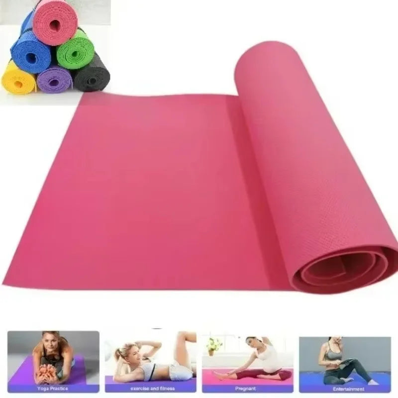 Non-Slip Yoga Mat, 4mm Thick, 173 x 61cm, image 2 of 16