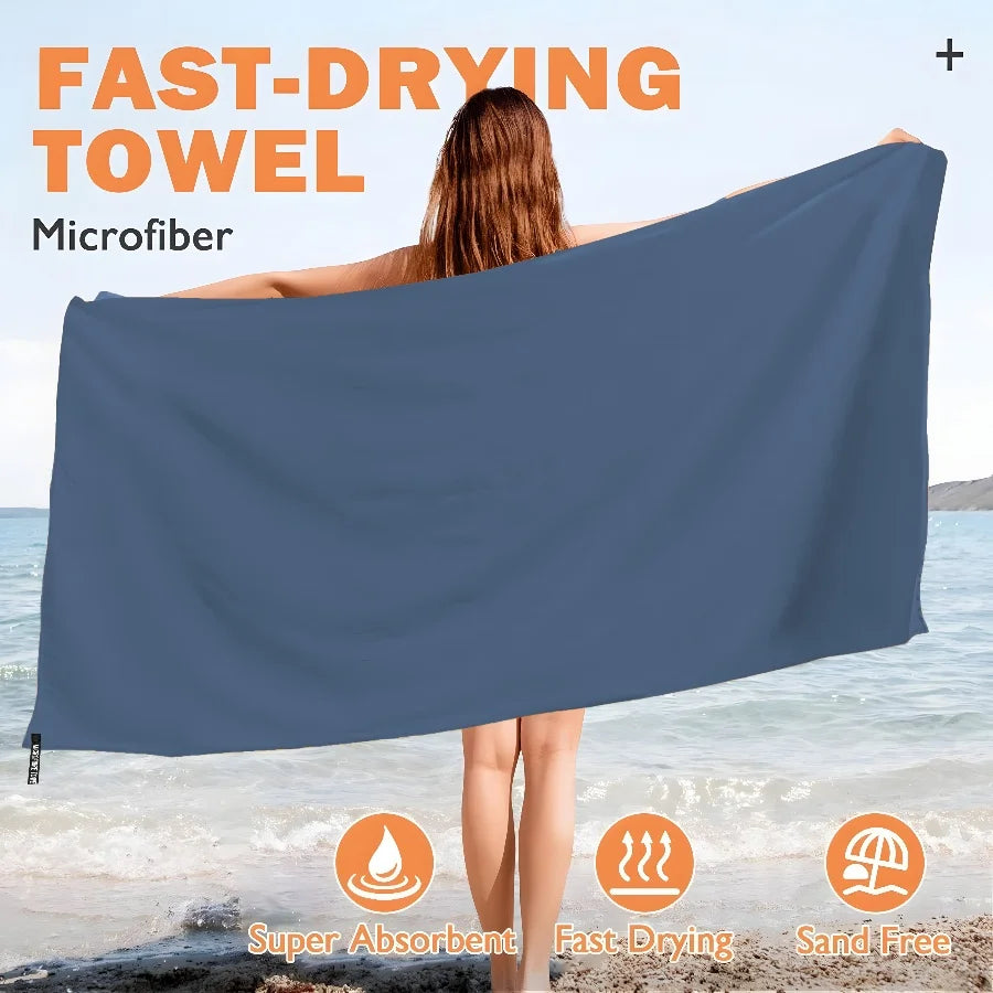 3PCS Quick Dry Beach Towel, Microfiber Travel Towel