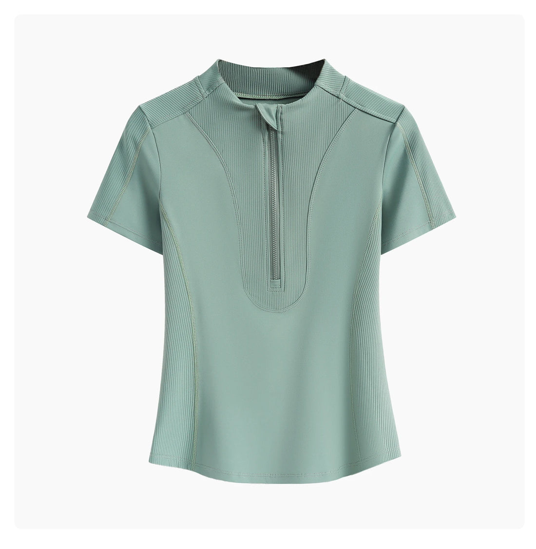 Women's Short-Sleeve Half-Zip Yoga Top