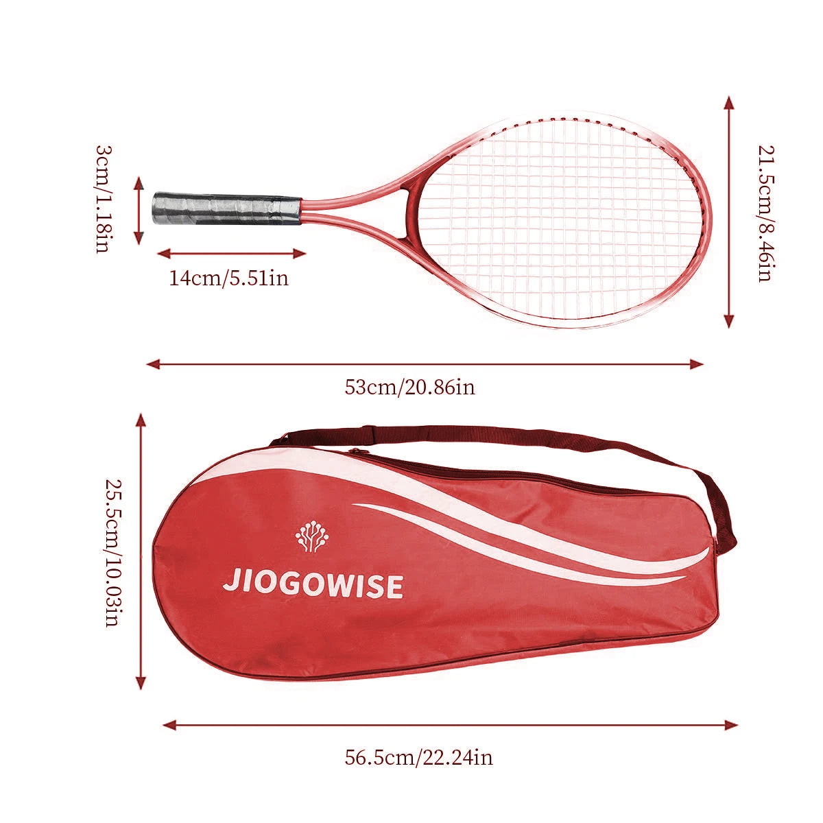 Tennis Racket Set, 2 Rackets with Carry Bag, image 10 of 11