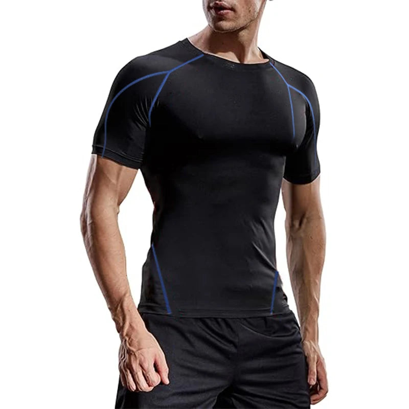 Summer Men Running T Shirt Sportswear Male Elastic