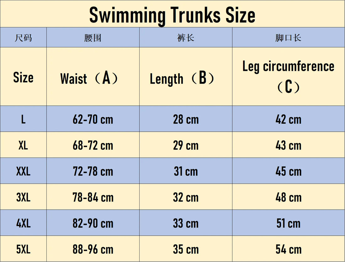 Men's 3D Print Swim Shorts, Sizes L-5XL