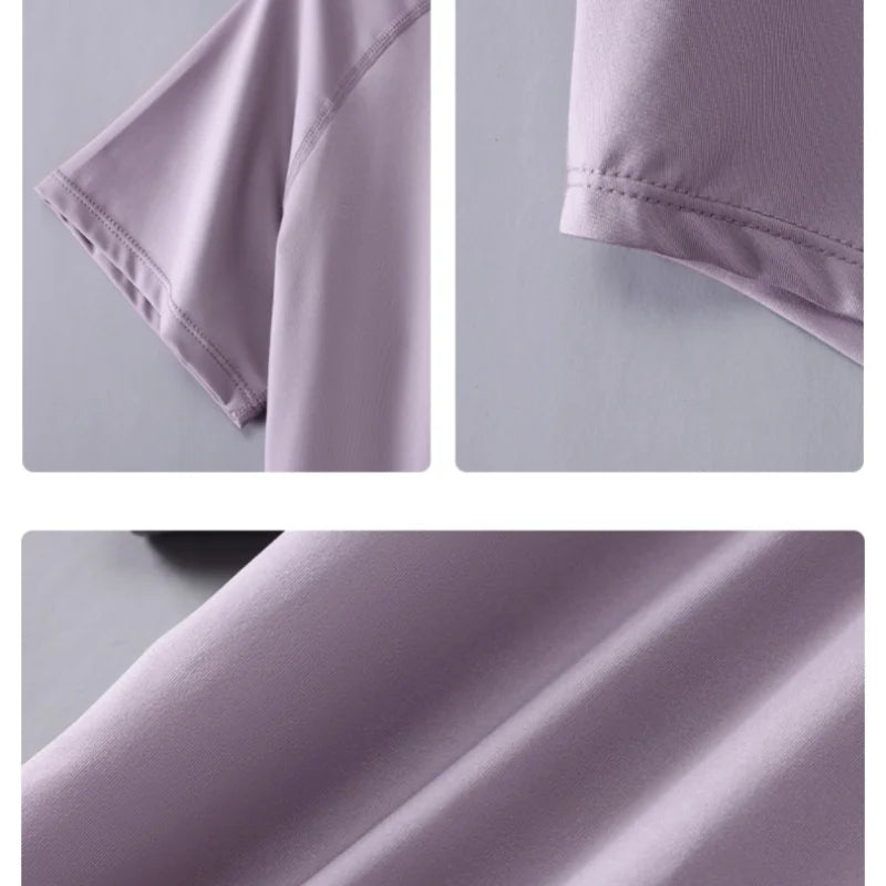 DRUR Yoga Tops Sportswear Woman Gym Shirts Breathable