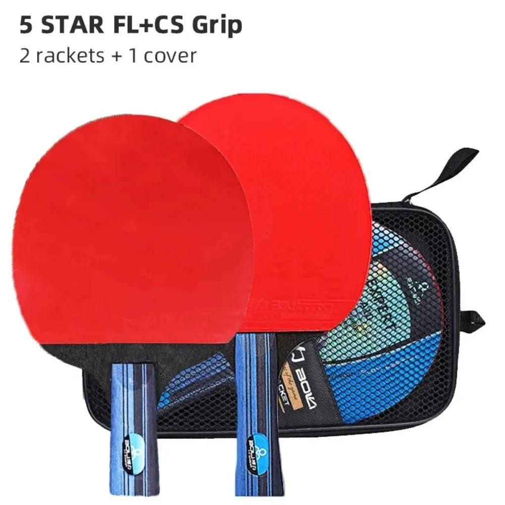 Table Tennis Bats, Set of 2 with Carry Bag