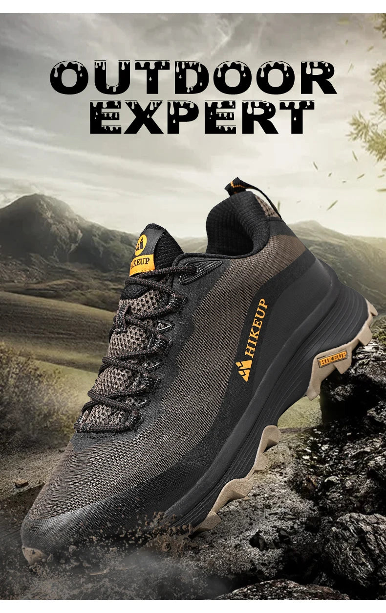 HIKEUP Outdoor Running Shoes Men Women Anti-skid Hiking