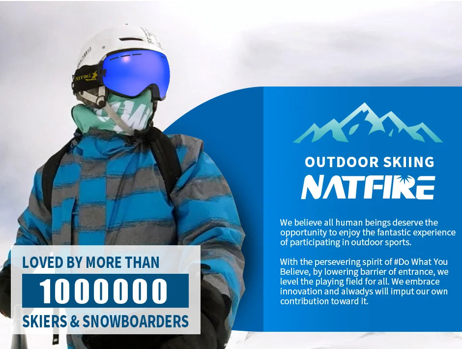 NATFIRE Unisex Anti-Fog Ski Goggles, image 26 of 26