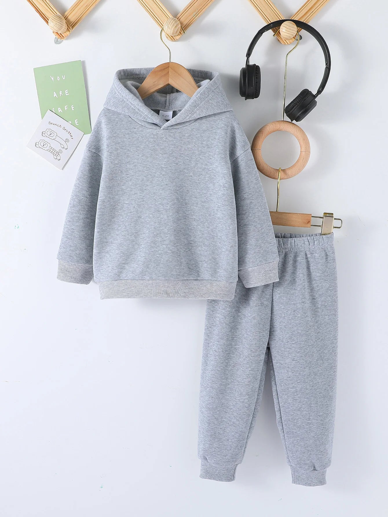 Kids Fashion 2pcs Pullover Hoodie+Pants Suits 1-8Y Years