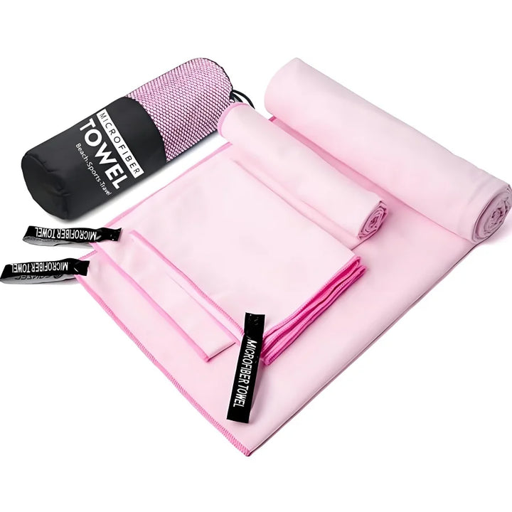 Quick-Dry Microfibre Towel Set, 3 Pieces