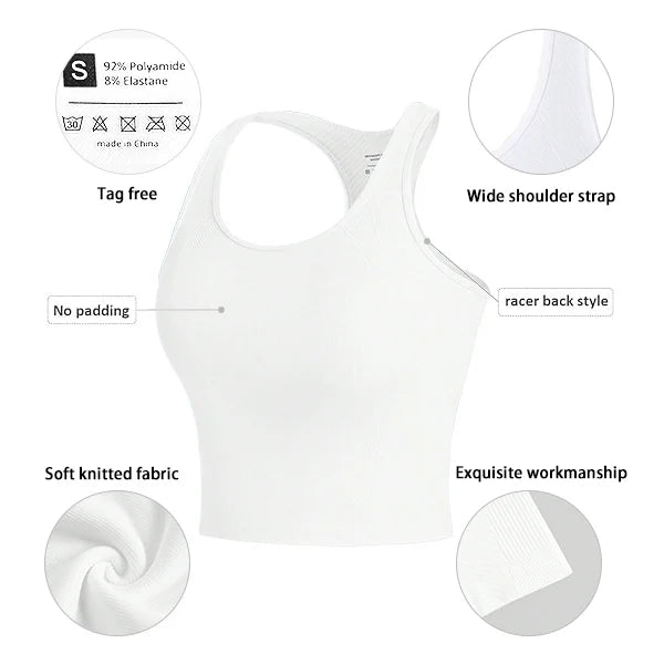 Women's Racerback Yoga Vest, Pack of 3