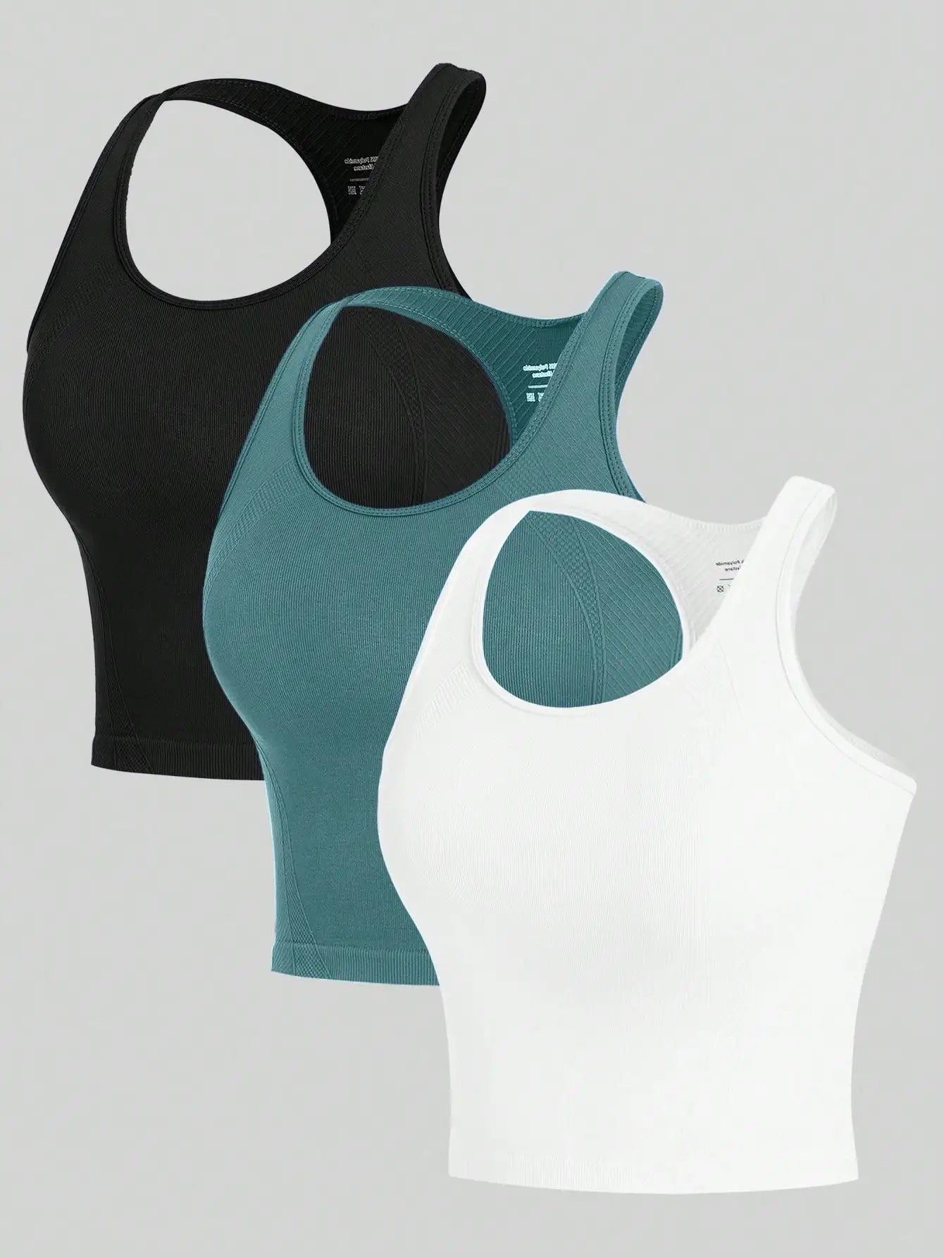 3 Piece Yoga Vest Women Gym Sports Racerback