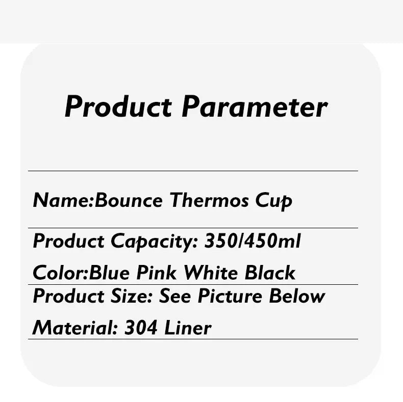 350/450ml Gradient Portable Thermal Insulation Vacuum Tumbler Cup