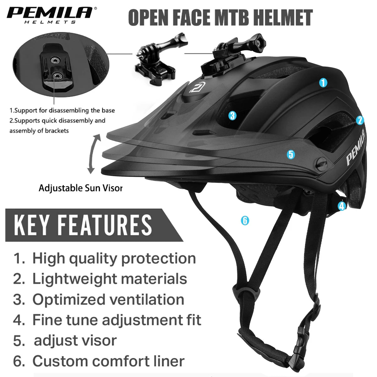 Lightweight Road and MTB Helmet, 56-62cm, image 4 of 34