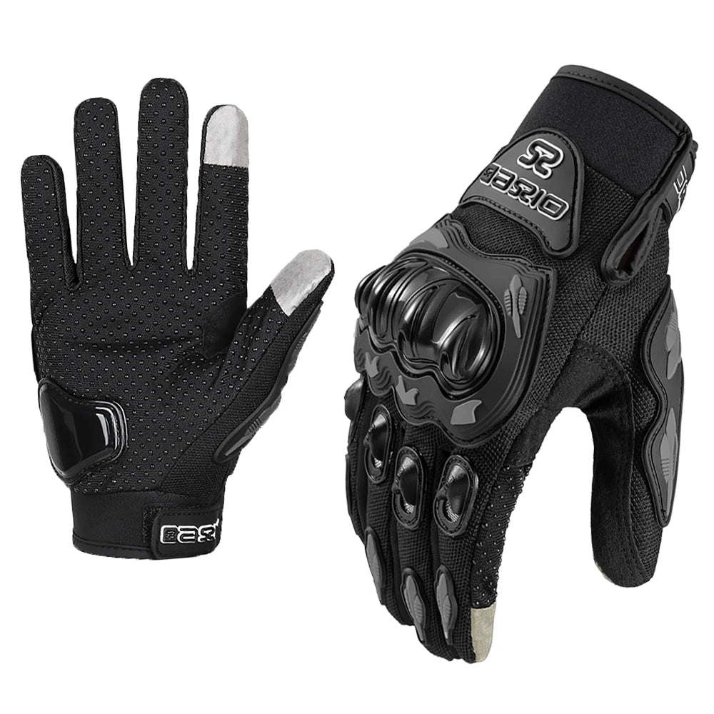 Summer Breathable Full Finger Motorcycle Gloves Non-slip Wear-resistant