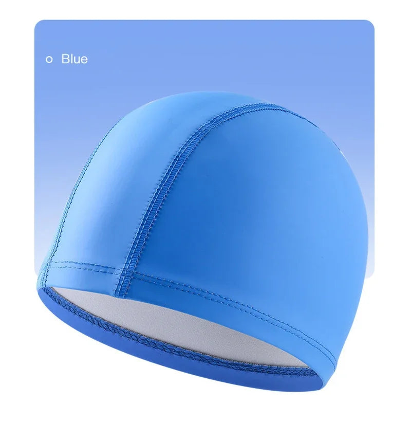 PU Coated Swimming Cap Unisex Comfortable Summer Swimming