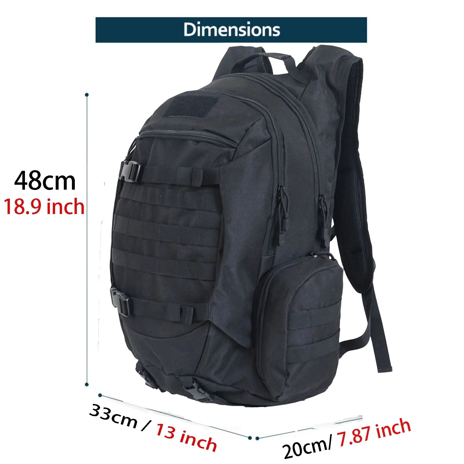 45L Waterproof Fishing Hunting Backpack Outdoor Rucksacks Tactical