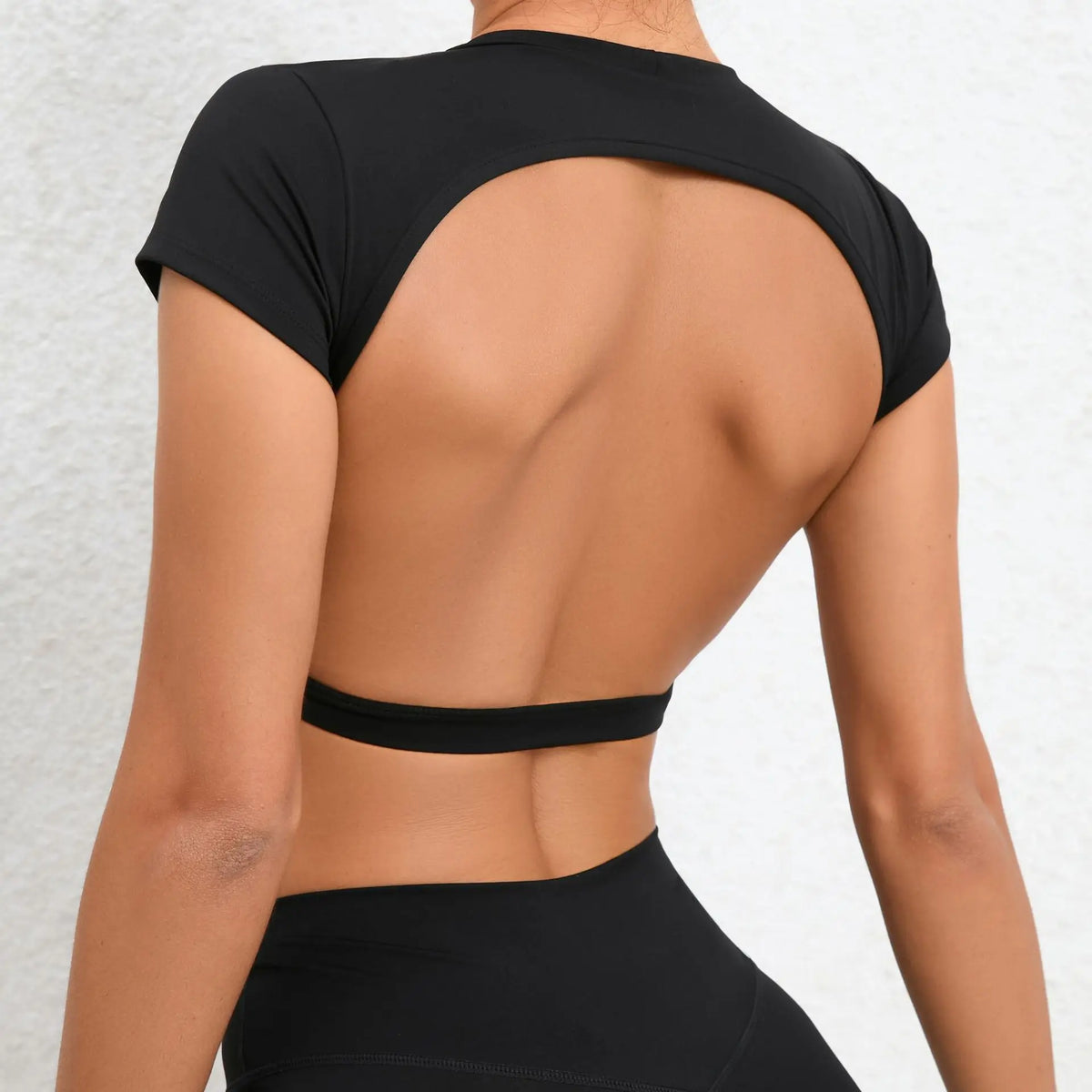 Women's Breathable Short-Sleeve Gym Crop Top, image 14 of 47