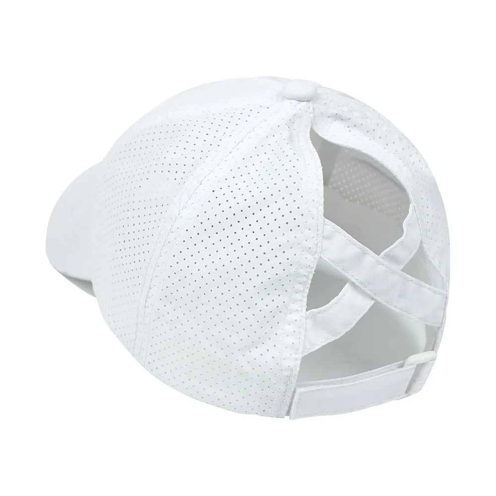 Women's Cross-Back Ponytail Baseball Cap, image 14 of 26