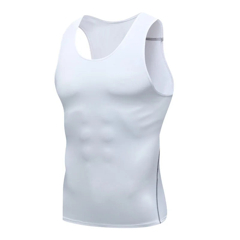 Men's Quick-Dry Compression Gym Vest, image 4 of 11