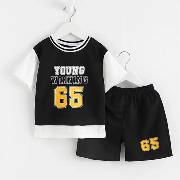 Kids' Two-Piece T-Shirt and Shorts Sports Set