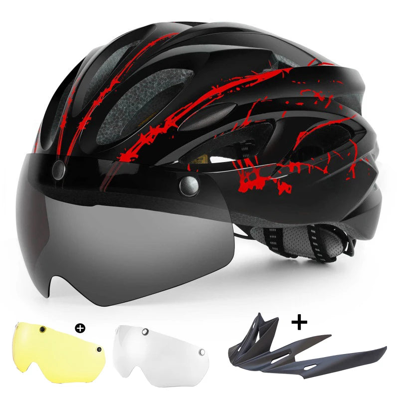 PJT Lightweight Breathable Goggles Bicycle Helmet 4 1