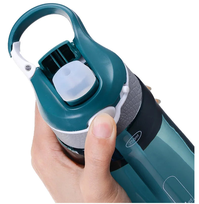 750ml/1000ml Tritan Material Water Bottle Straw Eco-Friendly Durable