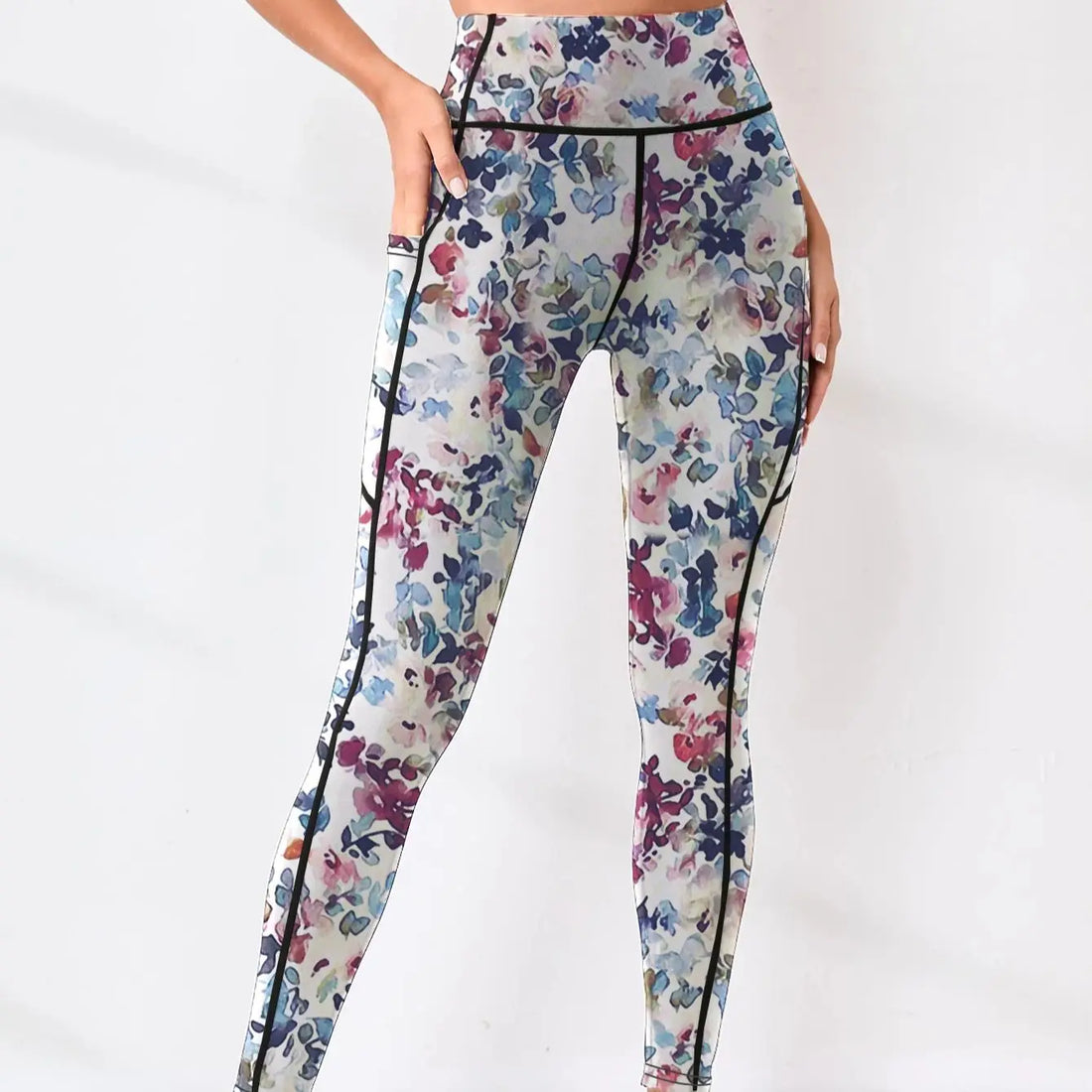 Women's Printed High-Waist Pocket Leggings
