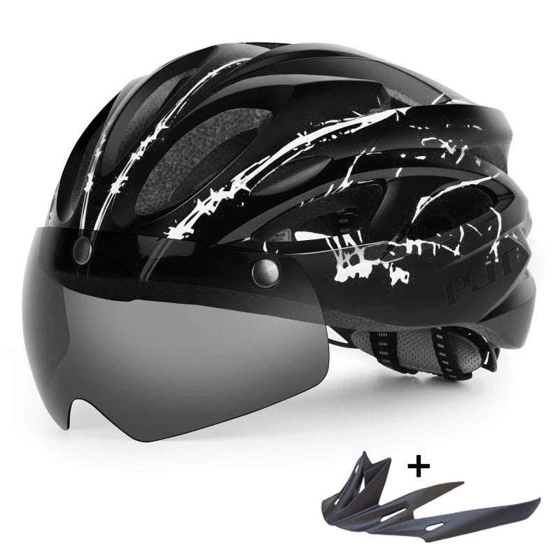 PJT Lightweight Breathable Goggles Bicycle Helmet 4 1