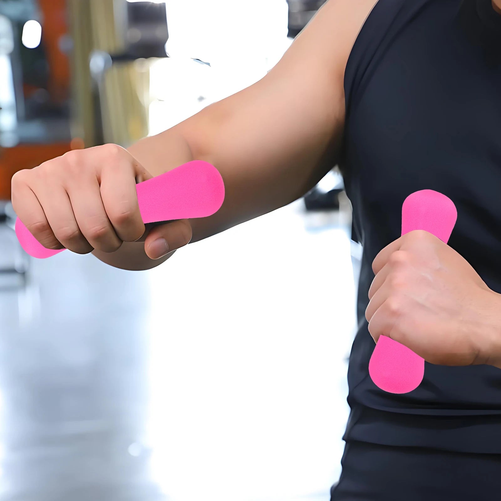 Mini Fitness Dumbbells 1 Pair Pink Efficient Home