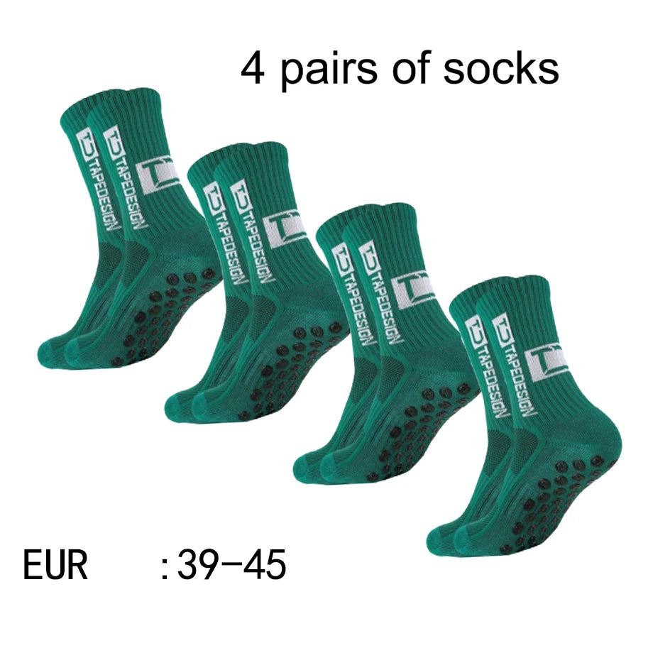 Mid-Calf Anti-Slip Football Socks, 4 Pairs, image 9 of 19