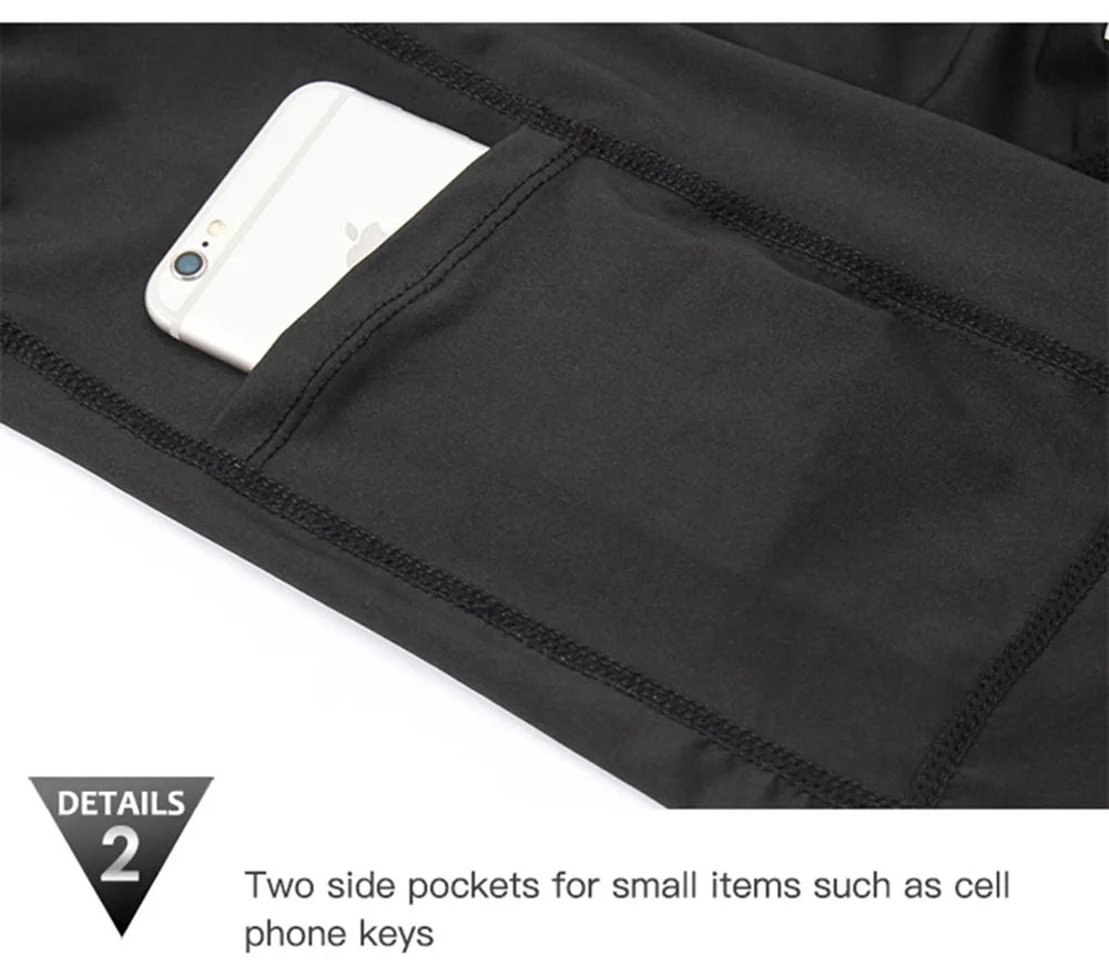 Sports Shorts Men Compression Running Shorts Pocket Quick