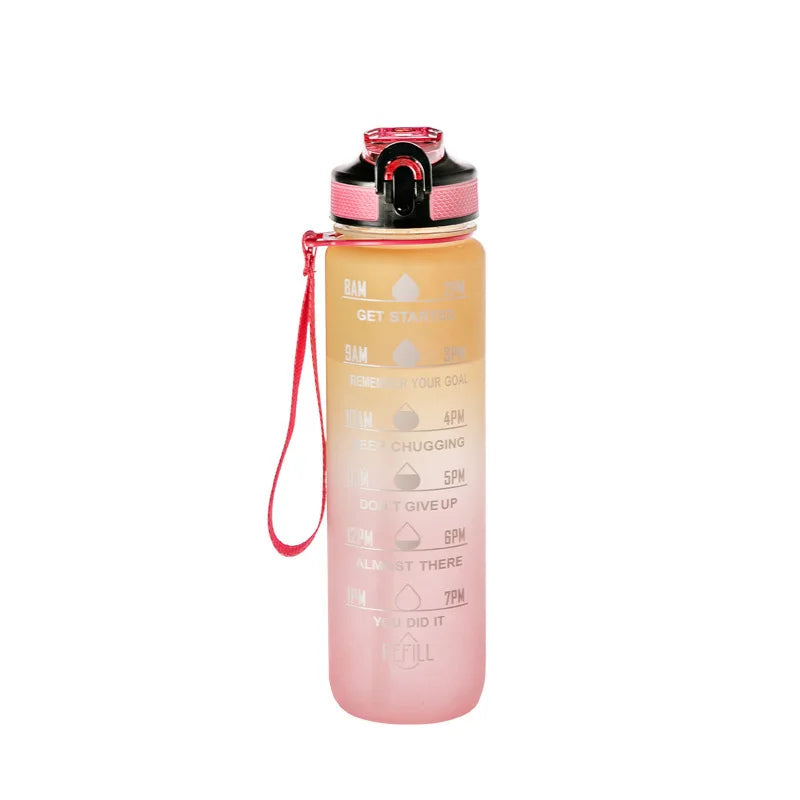 Motivational Sport Water Bottle, Leakproof Drinking Bottles, Outdoor