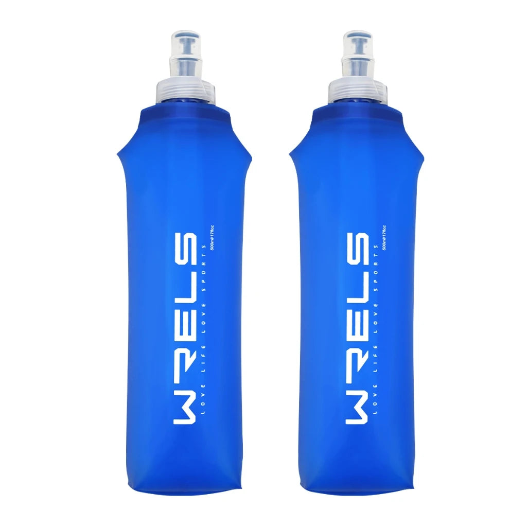 WRELS Folding Water Bottle TPU BPA-Free Collapsible Soft