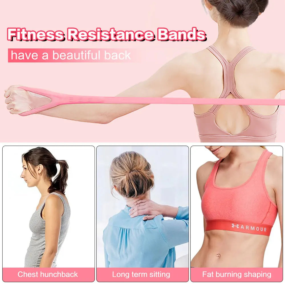 8 Resistance Bands, Arm Back Shoulder Exercise Elastic