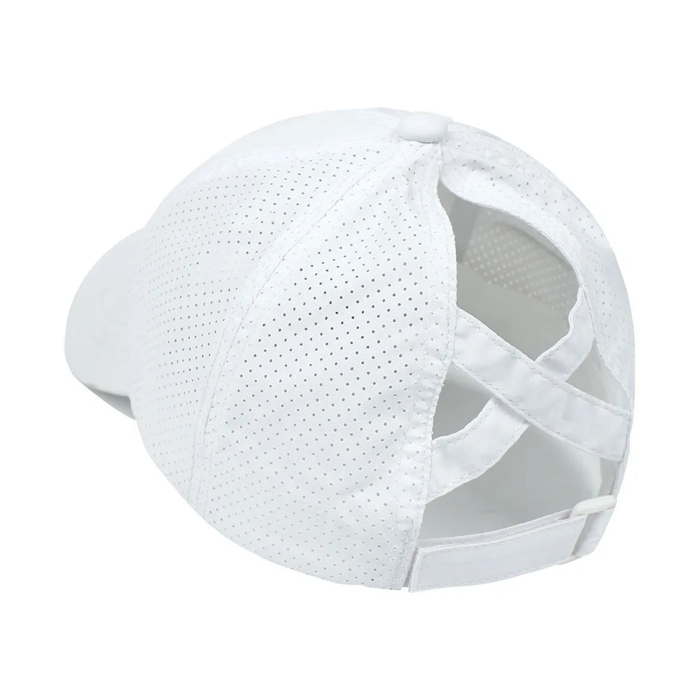 Women's Cross-Back Ponytail Baseball Cap, image 7 of 26