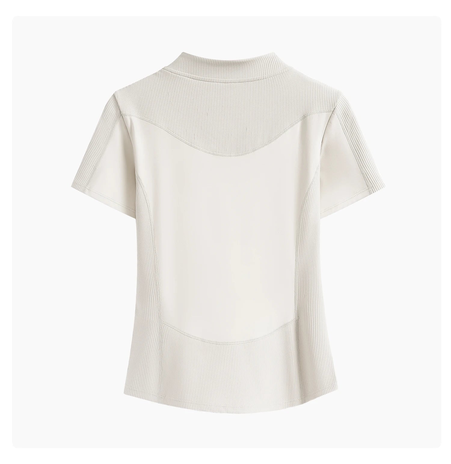 DRUR Yoga Tops Women Short Sleeve Half-Zipper Sports