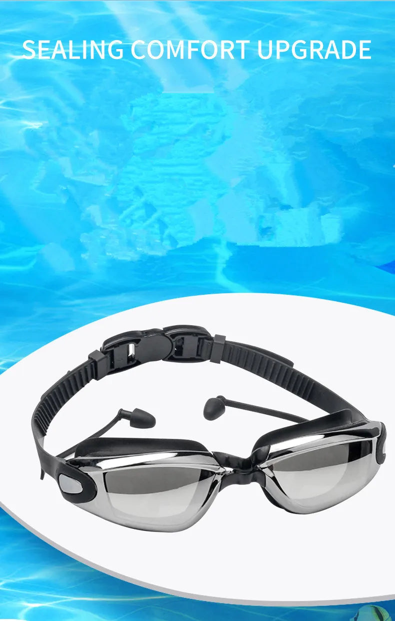 ARENA Professional Adult Anti-fog Swimming Goggles Earplugs Men