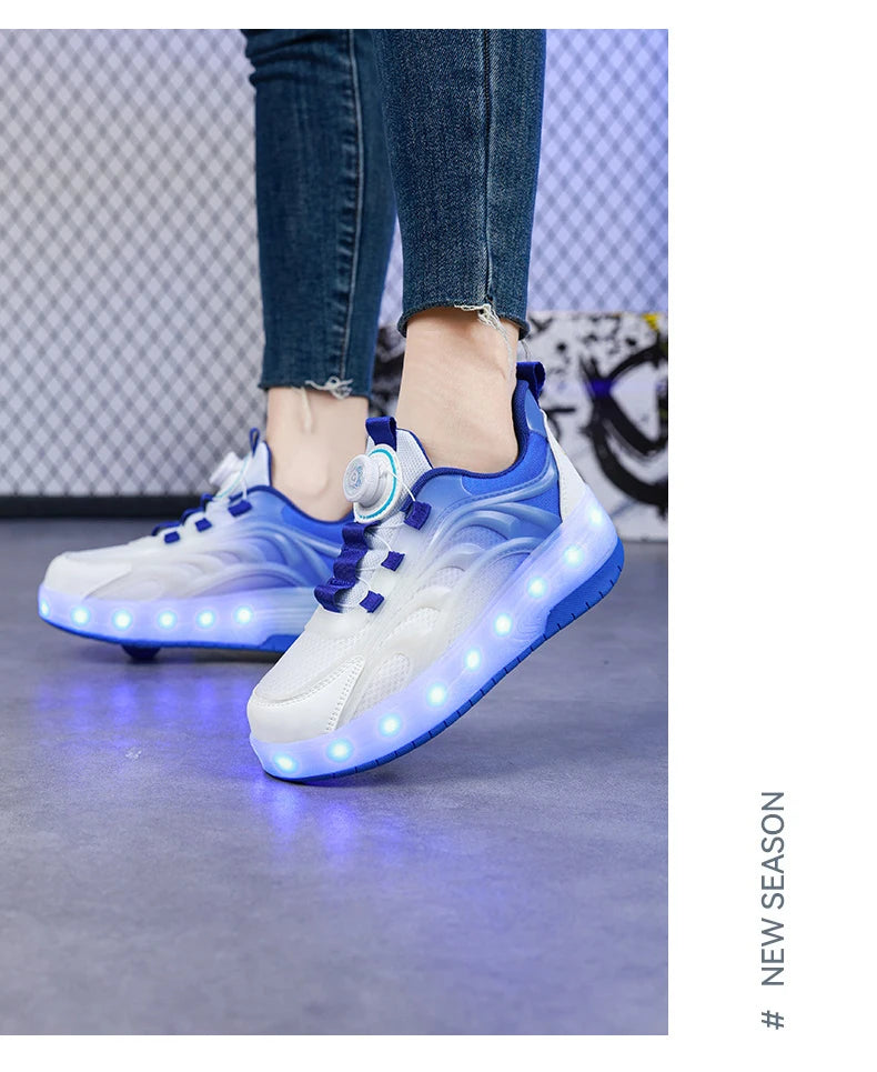 Kids' Light-Up Two-Wheel Roller Shoes
