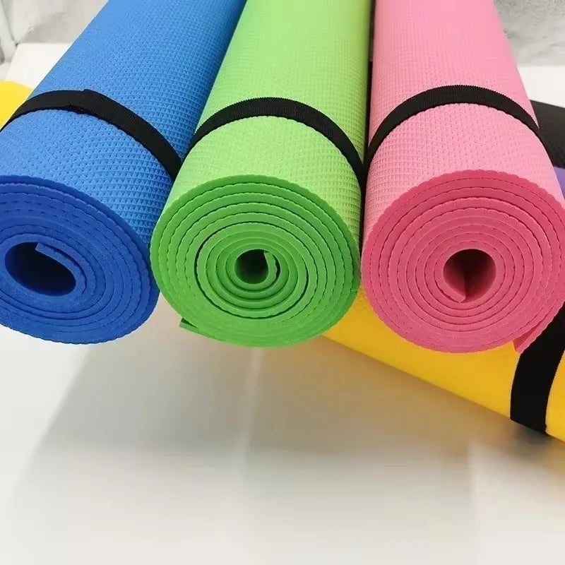 Non-Slip Yoga Mat, 4mm Thick, 173 x 61cm