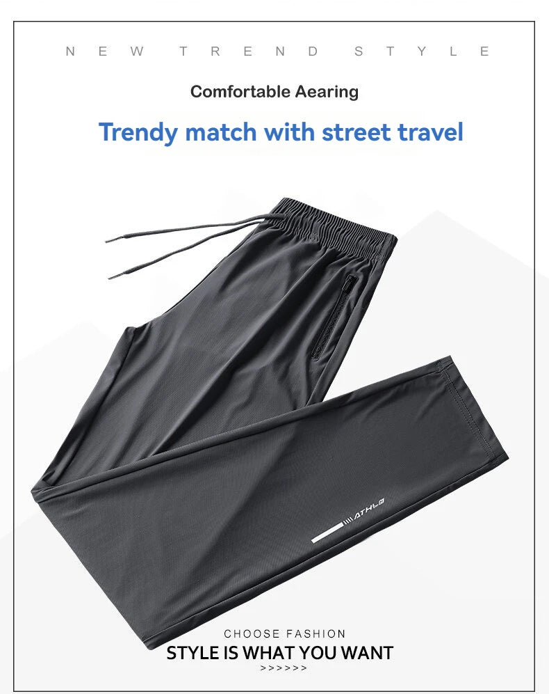High Quality Ice Silk Quick Drying Long Pants
