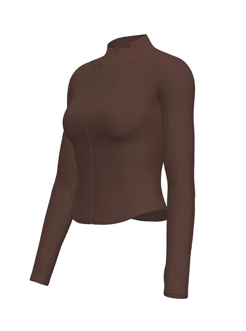 Summer Yoga Coat Women Yoga Fitness Wear Zipper