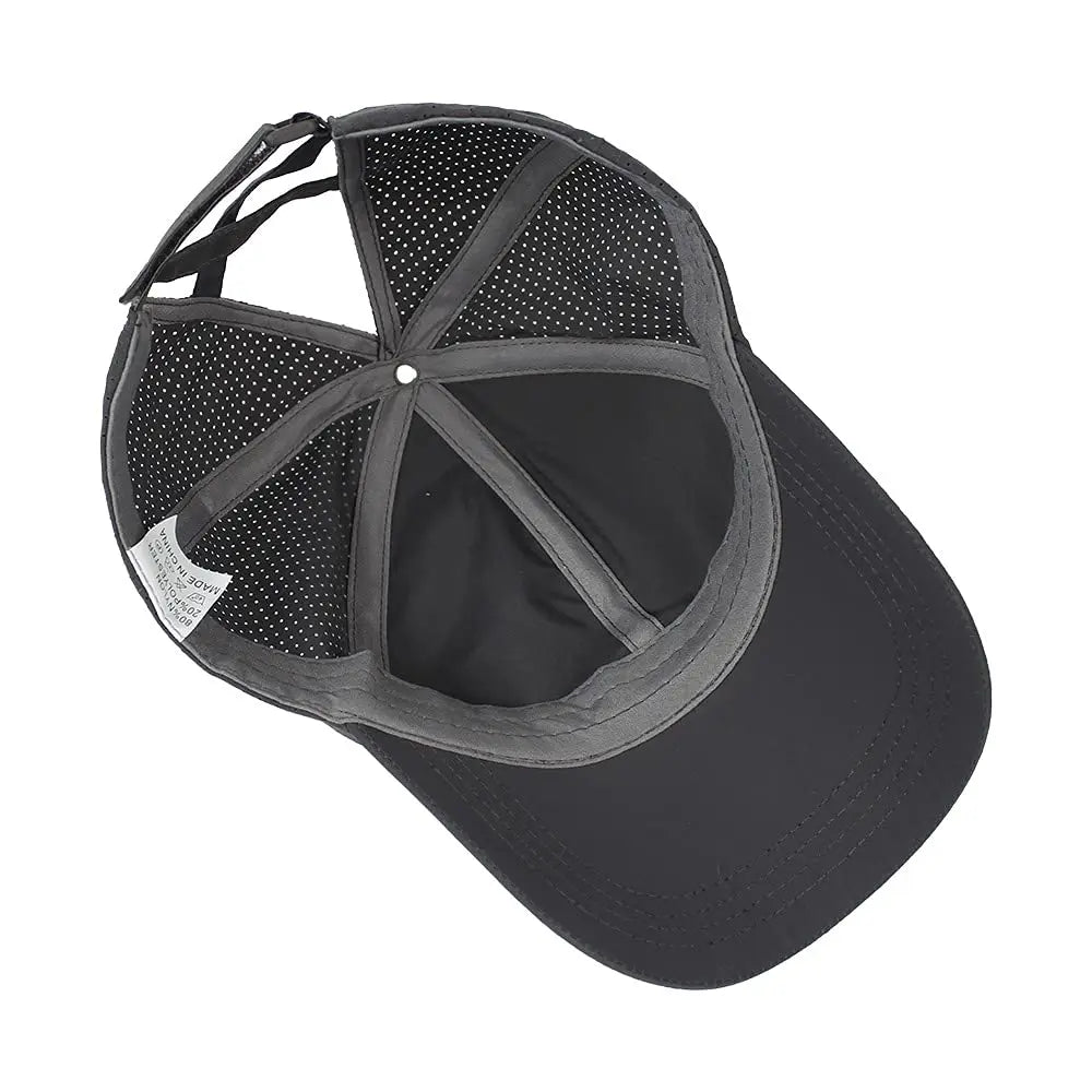 Quick Dry Ponytail Baseball Caps Women Criss Cross